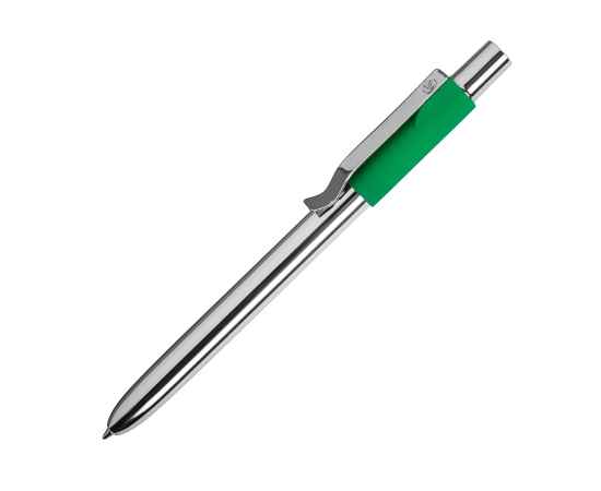 STAPLE, ручка шариковая, хром/зеленый, алюминий, пластик, Цвет: зеленый