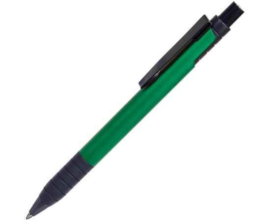 TOWER, ручка шариковая с грипом, зеленый/черный, металл/прорезиненная поверхность, Цвет: зеленый, черный