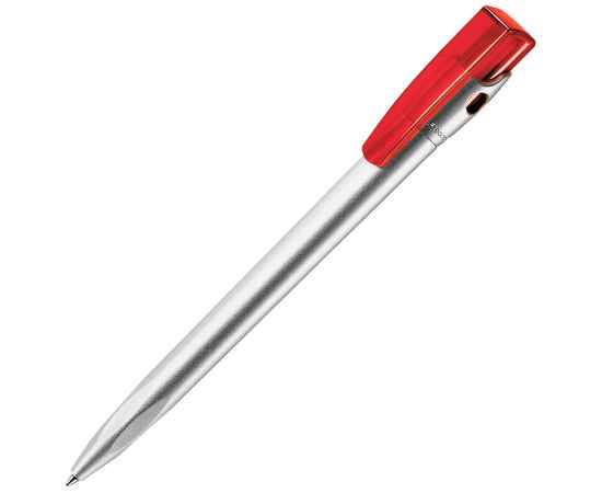 KIKI SAT, ручка шариковая, красный/серебристый, пластик, Цвет: красный, серебристый
