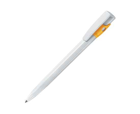 KIKI, ручка шариковая, ярко-желтый/белый, пластик, Цвет: белый, ярко-желтый