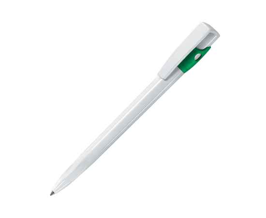 KIKI, ручка шариковая, ярко-зеленый/белый, пластик, Цвет: белый, ярко-зеленый