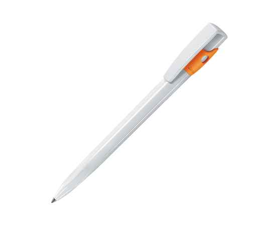 KIKI, ручка шариковая, оранжевый/белый, пластик, Цвет: белый, оранжевый