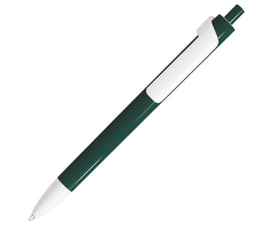FORTE, ручка шариковая, темно-зеленый/белый, пластик, Цвет: темно-зеленый, белый