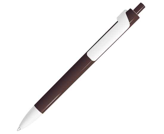FORTE, ручка шариковая, шоколадный/белый, пластик, Цвет: шоколадный, белый