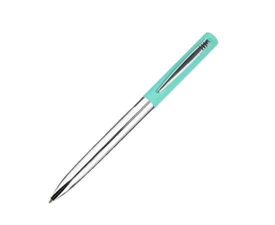 CLIPPER, ручка шариковая, бирюзовый/хром, металл, покрытие soft touch, Цвет: бирюзовый