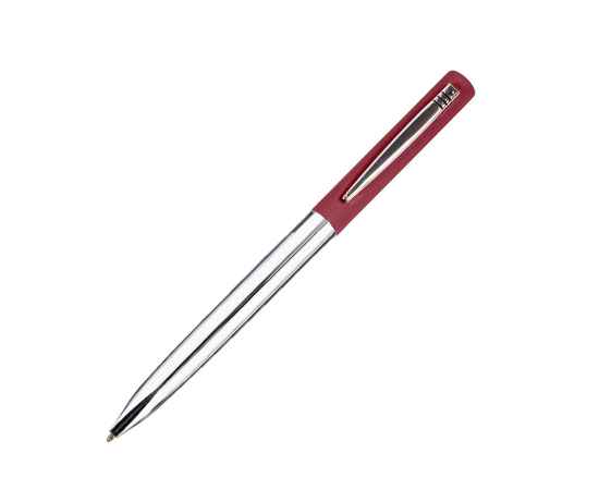 CLIPPER, ручка шариковая, бордовый/хром, металл, покрытие soft touch, Цвет: бордовый