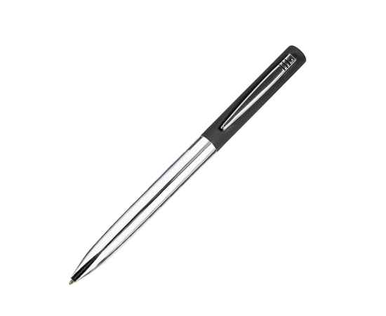 CLIPPER, ручка шариковая, черный/хром, металл, покрытие soft touch, Цвет: Чёрный