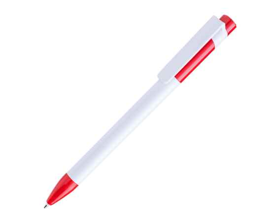 Ручка шариковая MAVA, белый/красный, пластик, Цвет: белый, красный