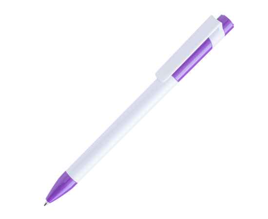 Ручка шариковая MAVA,  белый/ фиолетовый, пластик, Цвет: белый, фиолетовый