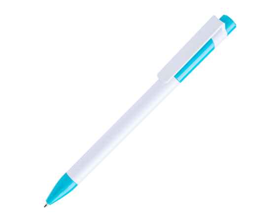 Ручка шариковая MAVA,  белый/ бирюзовый,  пластик, Цвет: белый, бирюзовый