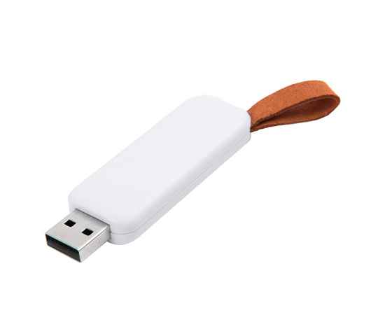 USB flash-карта STRAP (16Гб), белый, 5,6х2,3х0,8см, пластик, Цвет: белый