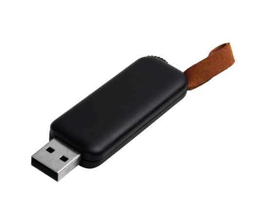 USB flash-карта STRAP (16Гб), черный, 5,6х2,3х0,8см, пластик, Цвет: Чёрный