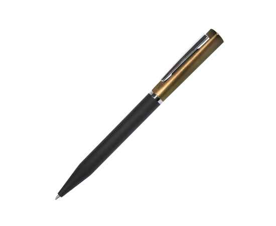 M1, ручка шариковая, черный/золотистый, пластик, металл, софт-покрытие, Цвет: золотистый, черный