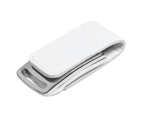 USB flash-карта 'Lerix' (8Гб), белый, 6х2,5х1,3см, металл, искусственная кожа, Цвет: белый, серебристый
