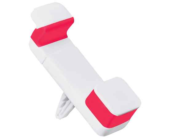 Держатель для телефона 'Holder', белый с красным, 9,8х4,8х8 см,пластик,силикон, Цвет: белый, красный