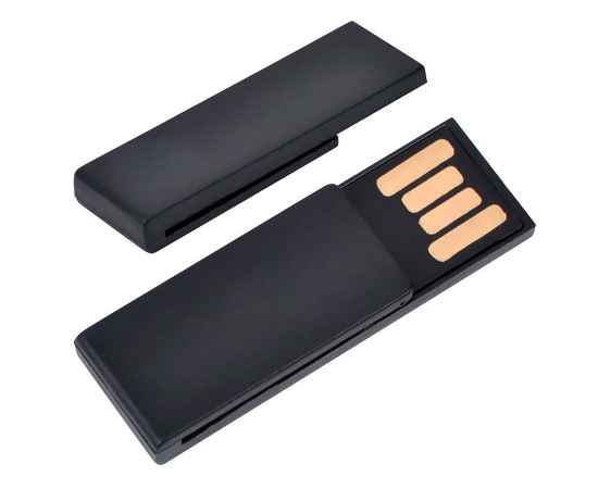USB flash-карта 'Clip' (8Гб),черная,3,8х1,2х0,5см,пластик, Цвет: Чёрный