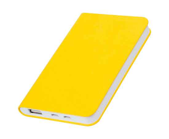 Универсальный аккумулятор 'Softi' (5000mAh),желтый, 7,5х12,1х1,1см, искусственная кожа,пласт, Цвет: желтый