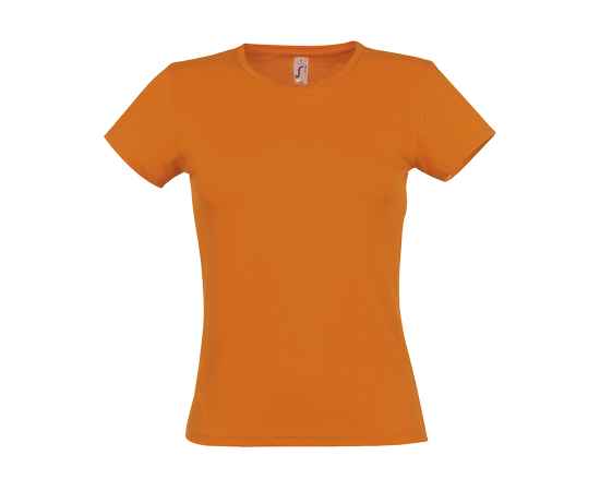 Футболка женская MISS, оранжевый, S, 100% хлопок, 150 г/м2, Цвет: оранжевый, Размер: S