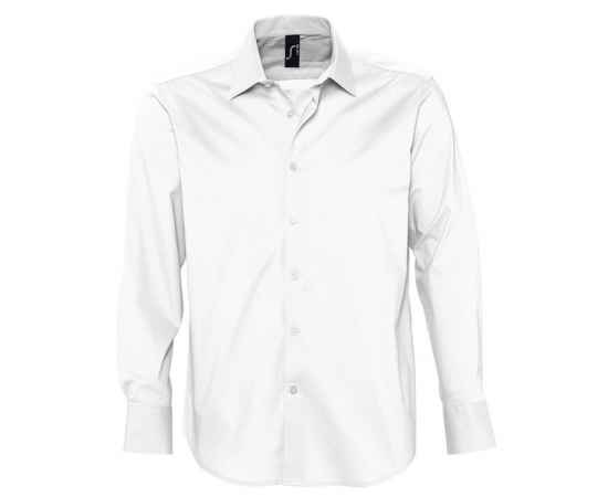 Рубашка 'Brighton', белый_S, 97% хлопок, 3% эластан, 140г/м2, Цвет: белый, Размер: S