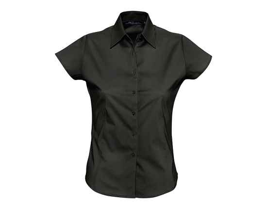 Рубашка женская 'Excess', черный_XS, 97% х/б, 3% п/э, 140г/м2, Цвет: Чёрный, Размер: XS
