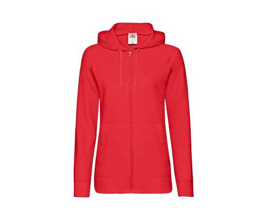 Толстовка без начеса 'Ladies Lightweight Hooded Sweat', красный, S, 80% х/б 20% полиэстер, 240 г/м2, Цвет: красный, Размер: S