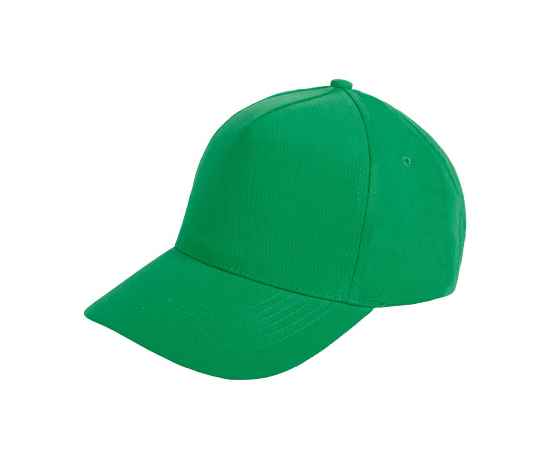 Бейсболка 'Standard,', 5 клиньев, металлическая застежка, зеленый, 100% хлопок, плотность 175 г/м2, Цвет: зеленый