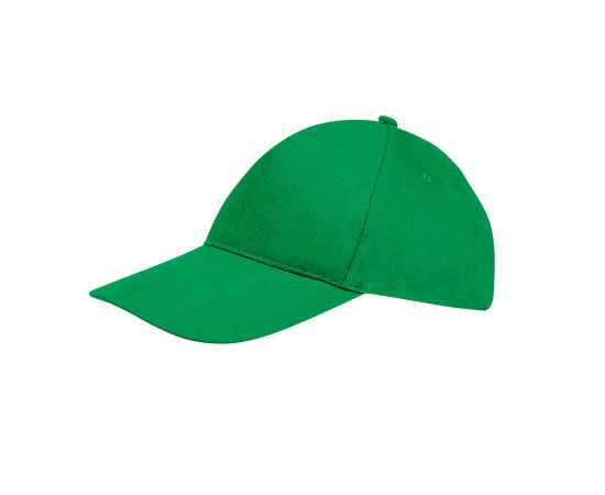 Бейсболка 'SUNNY', 5 клиньев, застежка на липучке, ярко-зеленый, 100% хлопок, плотность 180 г/м2, Цвет: Ярко-зелёный