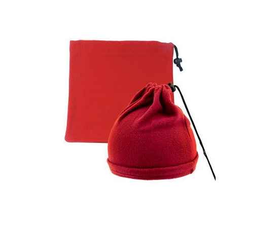 Шапка-шарф с утяжкой 'Articos', 24,5 x 25,5 см, красный, флис, 200 гр/м2, Цвет: красный