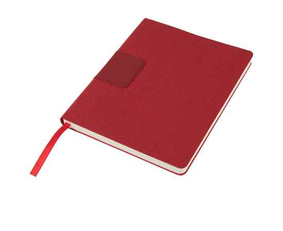 Бизнес-блокнот 'Tweedi', 150х180 мм, красный, кремовая бумага, гибкая обложка, в линейку, Цвет: красный