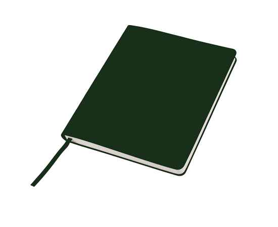 Бизнес-блокнот 'Cubi', 150*180 мм, зеленый, кремовый форзац, мягкая обложка, в линейку, Цвет: зеленый