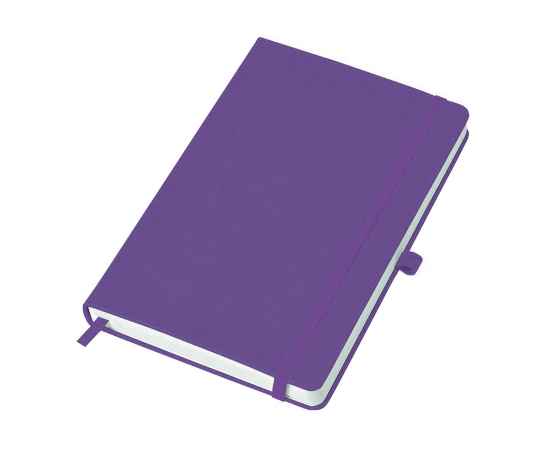 Бизнес-блокнот 'Justy', 130*210 мм, ярко-фиолетовый,  тв. обложка,  резинка 7 мм, блок-линейка, Цвет: фиолетовый