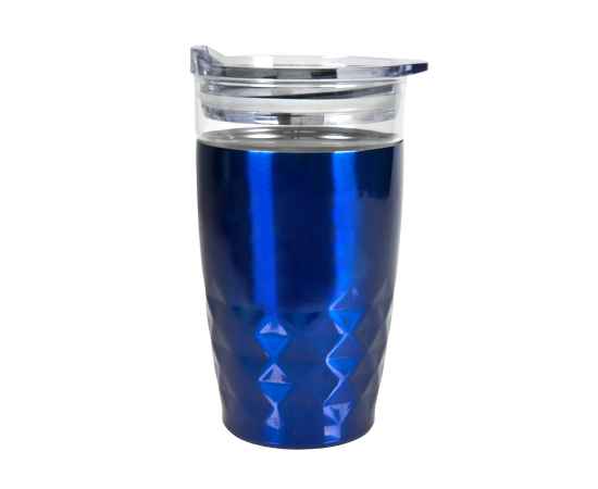 Термокружка вакуумная 'Cristal', синий, 350 мл, металл, стекло, Цвет: синий