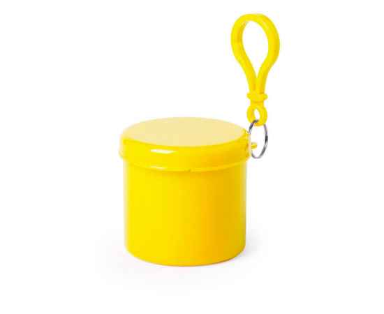Дождевик BIRTOX белого цвета в жёлтом футляре с карабином, 127 х 102 см. материал LDPE, Цвет: желтый