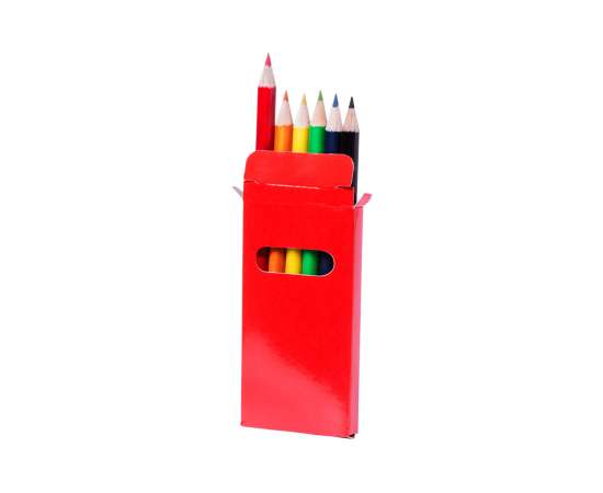 Набор цветных карандашей GARTEN (6шт.), красный, 5 x 9.3 x 0.8 см, дерево, картон, Цвет: красный
