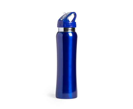 Бутылка для воды SMALY с трубочкой, синий,  800 мл, нержавеющая сталь, Цвет: синий