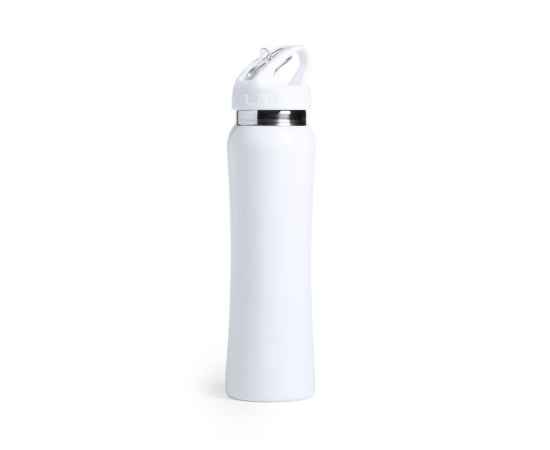 Бутылка для воды SMALY с трубочкой, белый, 800 мл,  нержавеющая сталь, Цвет: белый