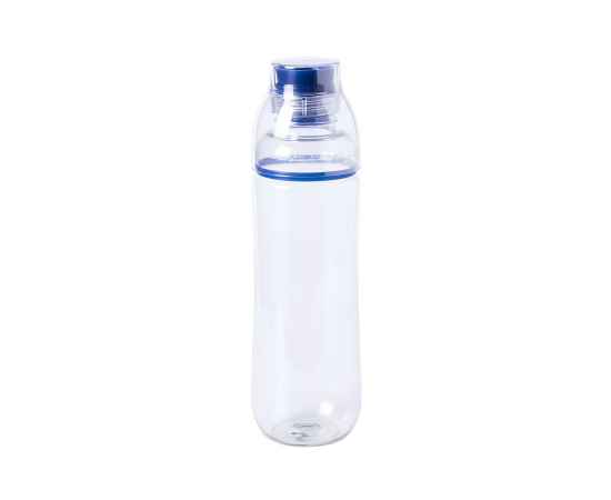Бутылка для воды FIT, 700 мл, 24,5х7,4см, прозрачный с синим, пластик rPET, Цвет: прозрачный, синий