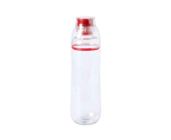 Бутылка для воды FIT, 700 мл, 24,5х7,4см, прозрачный с красным, пластик rPET, Цвет: прозрачный, красный