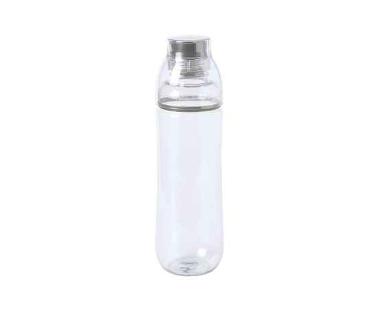 Бутылка для воды FIT, 700 мл, 24,5х7,4см, прозрачный с серым, пластик rPET, Цвет: прозрачный, серый