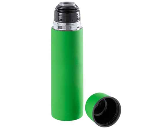 Термос вакуумный 'Flask',сталь с покрытием софт тач, зеленый, 500 мл., Цвет: зеленый