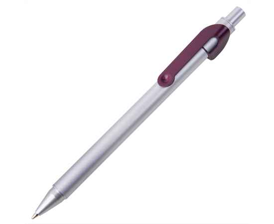 SNAKE, ручка шариковая, бордовый, серебристый корпус, металл, Цвет: бордовый, серебристый