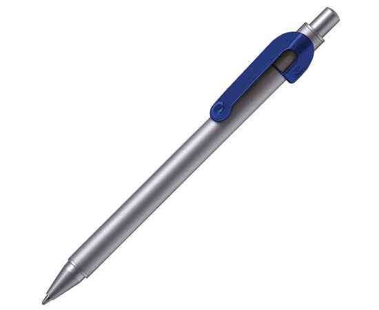 SNAKE, ручка шариковая, синий, серебристый корпус, металл, Цвет: синий, серебристый