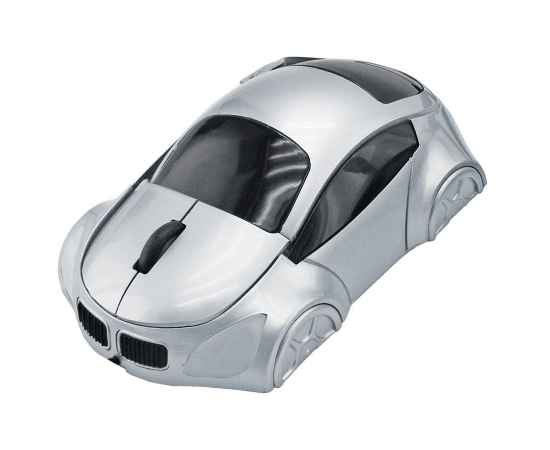 Мышь компьютерная оптическая 'Автомобиль', серебристый, 10,4х6,4х3,7см, пластик, тампопечать, Цвет: серебристый