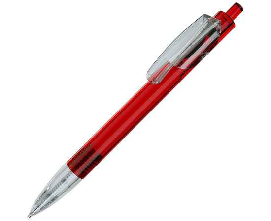 TRIS LX, ручка шариковая, прозрачный красный/прозрачный белый, пластик, Цвет: красный