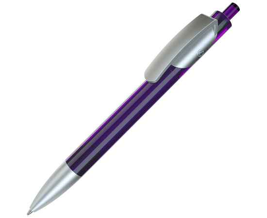 TRIS LX SAT, ручка шариковая, прозрачный фиолетовый/серебристый, пластик, Цвет: фиолетовый, серебристый