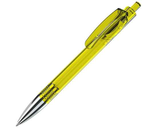 TRIS CHROME LX, ручка шариковая, прозрачный желтый/хром, пластик, Цвет: желтый, серебристый