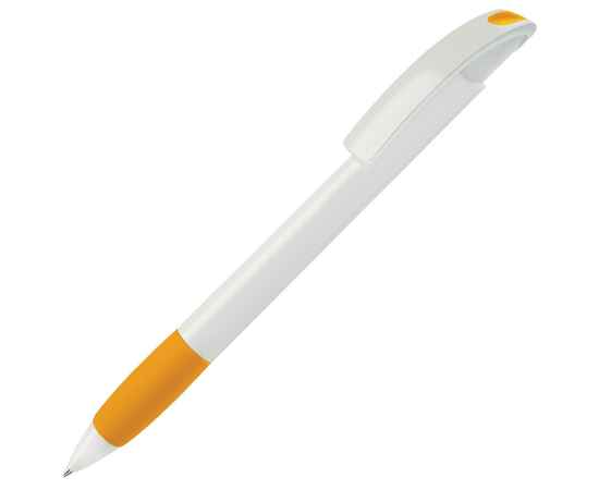 NOVE, ручка шариковая с грипом, желтый/белый, пластик, Цвет: белый, ярко-желтый