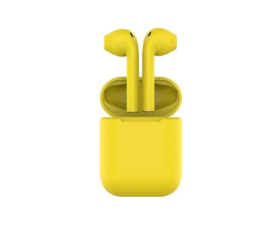 Наушники беспроводные с зарядным боксом TWS AIR SOFT, цвет желтый, Цвет: желтый