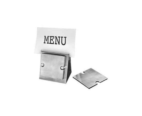 Набор 'Dinner':подставка под кружку/стакан (6шт) и держатель для меню,10,5х7,8х10,5 см,8,3х8,3х0,2см, Цвет: серебристый