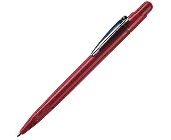 MIR, ручка шариковая с серебристым клипом, бордо, пластик/металл, Цвет: бордовый, серебристый